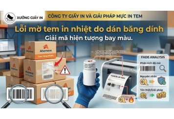 Lỗi mờ tem in nhiệt do dán băng dính - Giải mã hiện tượng bay màu