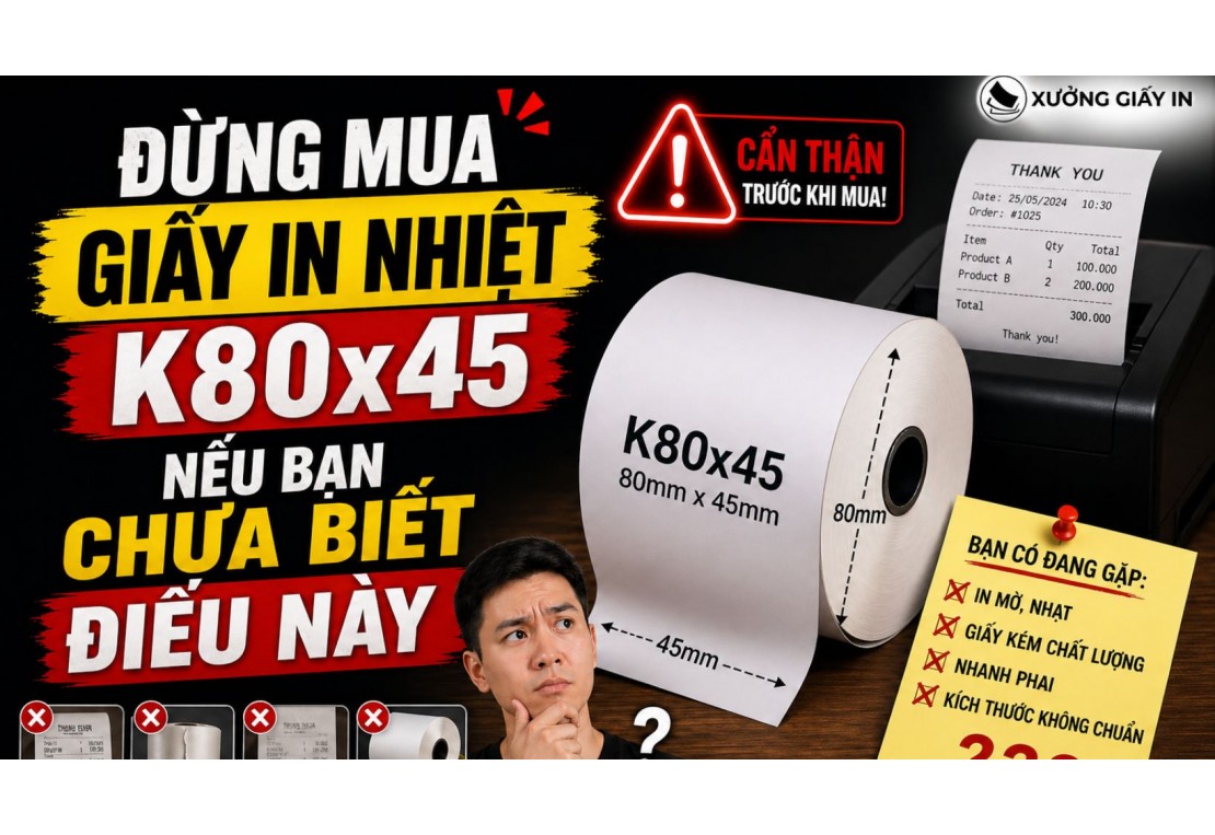 Đừng Mua Giấy In Nhiệt K80x45 Nếu Bạn Chưa Biết Điều Này