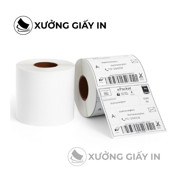 Giấy in nhiệt A6 (100x150mm) – Cuộn 54m, 350 Tem In Đơn Hàng TMĐT