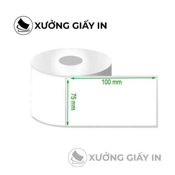 Giấy in nhiệt A7 (75x100mm) – Cuộn 30m, 290 Tem In Đơn Hàng TMĐT
