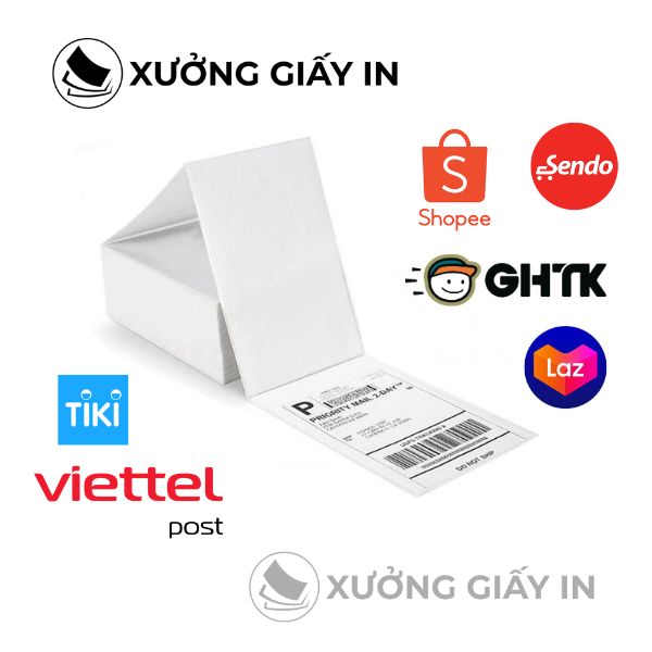 Giấy In Đơn Hàng 100x150mm – In Nhiệt Tem Vận Đơn Shopee, GHTK, Lazada, Tiki