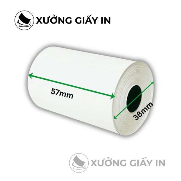 Giấy in bill K57x38 cuộn 12m - In cảm nhiệt 75gsm