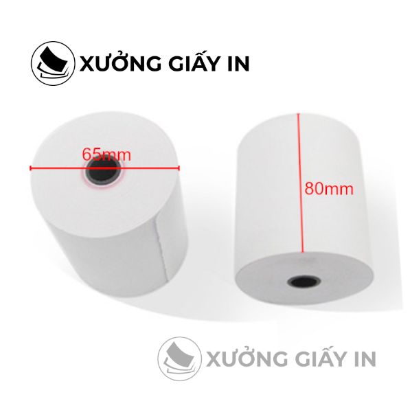 Giấy in bill K80x65 – Thùng 50 cuộn 33m, giấy in nhiệt POS