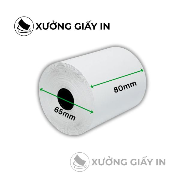 Giấy in bill K80x65 – Thùng 50 cuộn 33m, giấy in nhiệt POS
