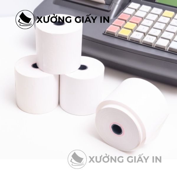 Giấy in bill ATM ngân hàng K80x80mm nhiệt, cuộn lớn chuyên dụng