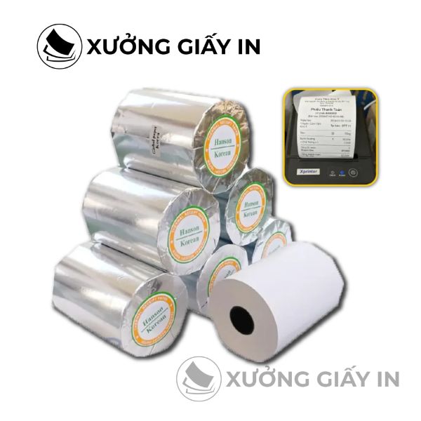 Giấy In Bill Hansol Chính Hãng - Giấy In Nhiệt K80, K57, K80x45, K80P65 Giá Tốt