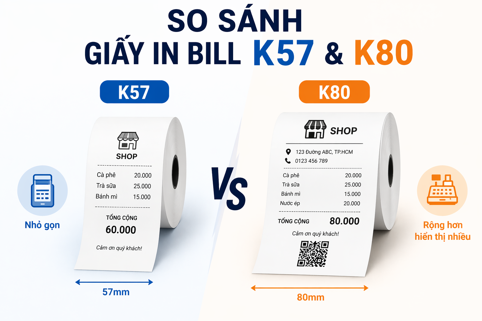 so sánh giấy in bill k57 với giấy in bill k80 phân biệt giấy in bill k57 với giấy in bill k80